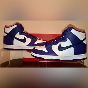 NIKE DUNK HIGH “ELECTRO PURPLE MIDNIGHT NAVY” BRAND NEW GRADE SCHOOL SIZE 7Y